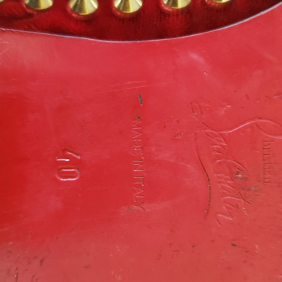 Christian Louboutin ROLLING SPIKES FLAT VELVET PONY JUNGLE Loafer size 40 - Picture 7 of 9